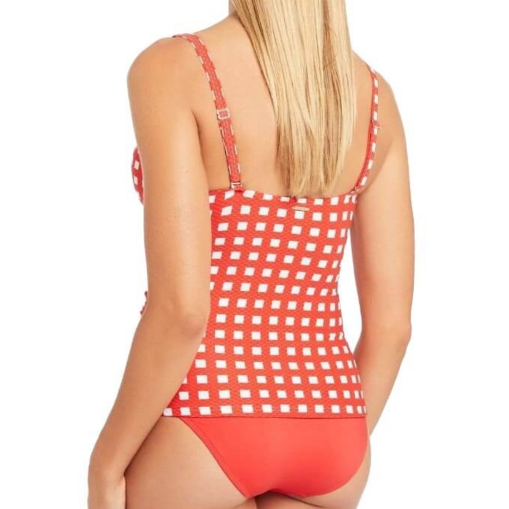 Sea Level Le Damier Cross Front B-DD Cup Singlet Tankini Top - Picture 3 of 5